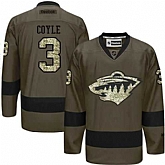 Glued Minnesota Wild #3 Charlie Coyle Green Salute to Service NHL Jersey,baseball caps,new era cap wholesale,wholesale hats